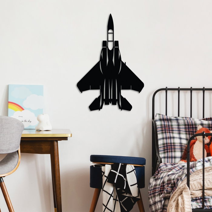 Wallity F-15 Accesorio decorativo de pared de metal Negro